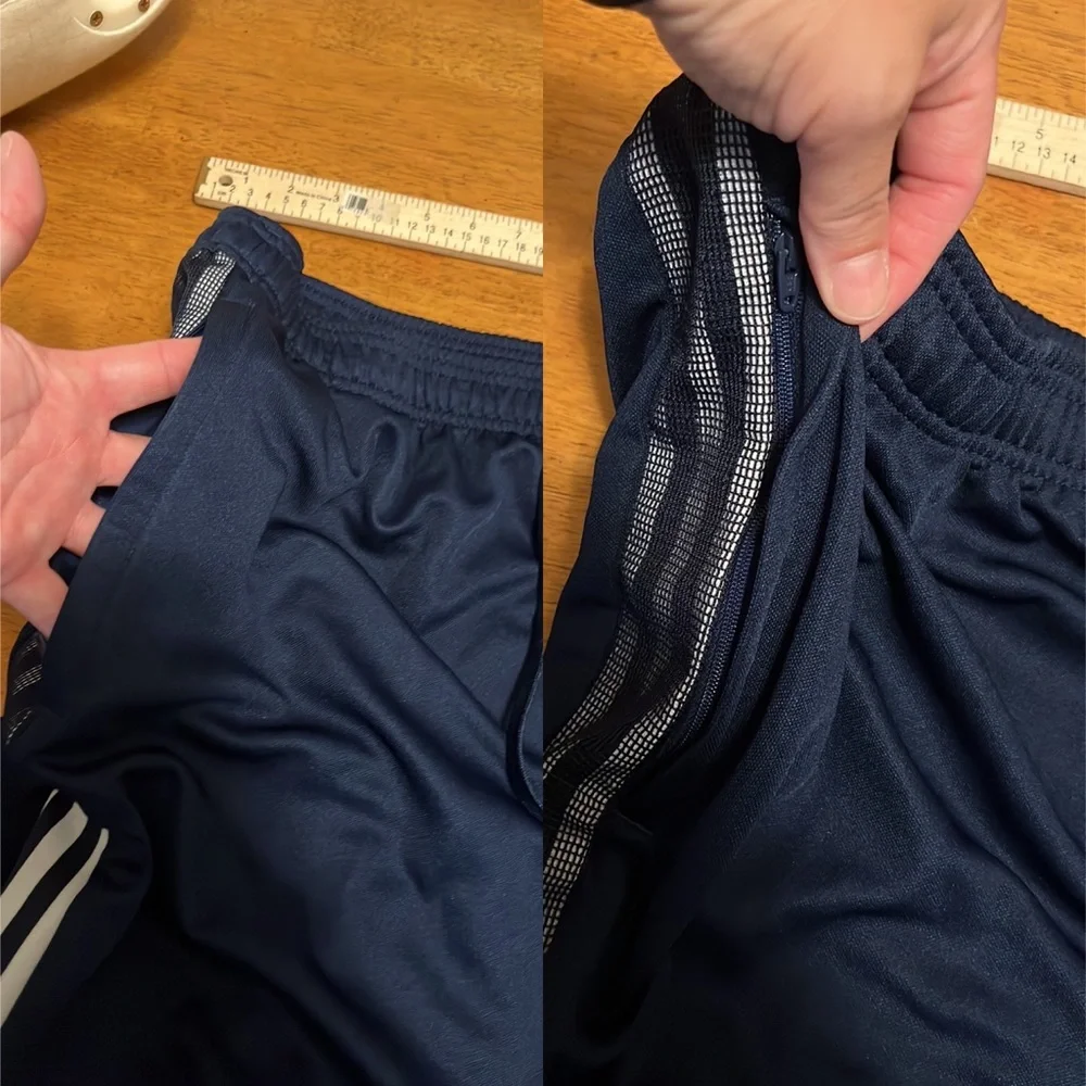 Adidas Mens 2XLT Big & Tall Blue and White Athletic Workout Lounge Pants